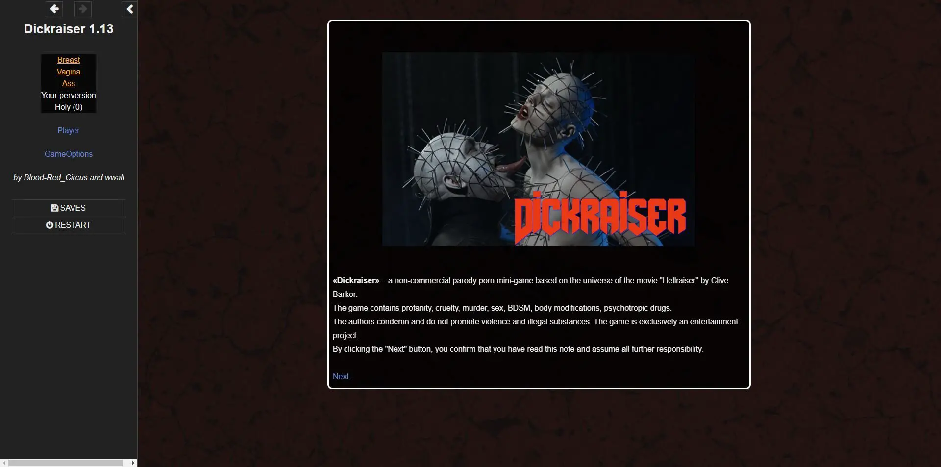 Dickraiser Final Version 1.13 Full Game Blood-Red Circus